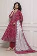Magenta Cotton Anarkali Suit Set image number 0