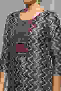 Orange Chanderi Blend Printed Embroidered Unstitched Suit Set image number 2