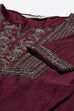 Teal Cotton Silk Flared Kurta Churidar Suit Set image number 1