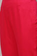 Pink Poly Viscose Straight Kurta Slim Pants Suit Set image number 2