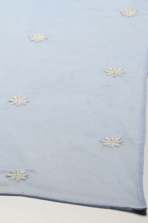 Pastel Pink Rayon Unstitched Suit set image number 4