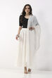 White Cotton Textured Solid Dupatta image number 0
