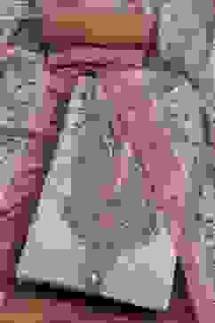 Brown Poly Crepe Digital Print Unstitched Suit Set image number 0