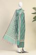 Red Chanderi  Unstitched Suit Set image number 4