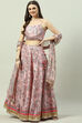 Soft Pink Art Silk Lehenga Set image number 3