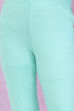 Turquoise Art Silk Straight Printed Kurta Set