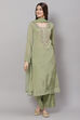 Pink Georgette Hand Embroidered Unstitched Suit Set image number 0
