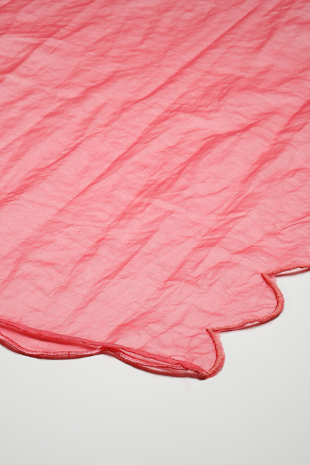 Coral Pink Cotton Blend Straight Kurta Pants Suit Set image number 4