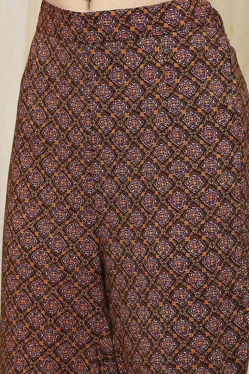 Brown Rayon Viscose Narrow Suit Set image number 2