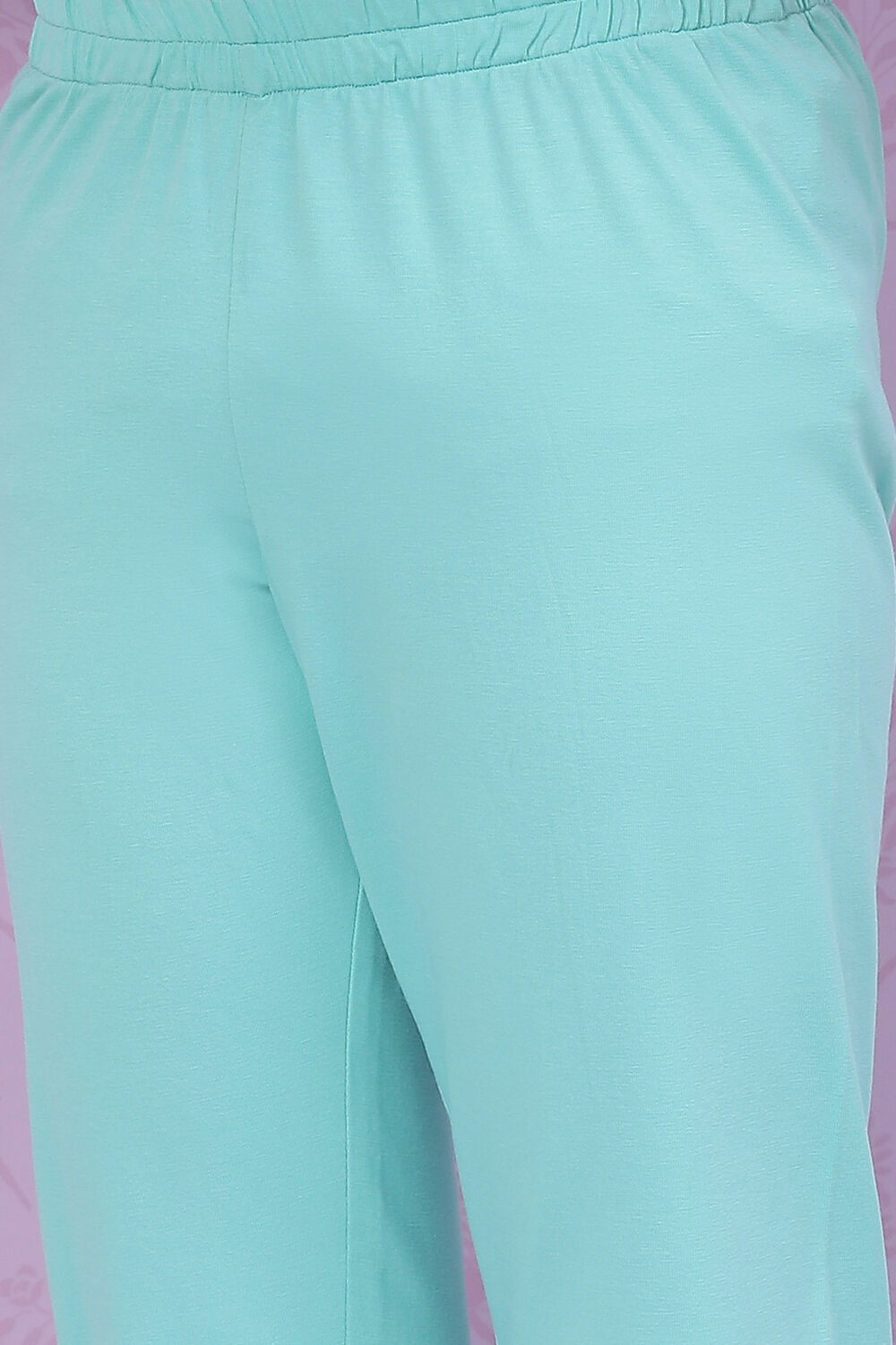 Blue Cotton Straight Printed Kurta Set image number 2