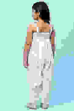 White Crochet Detail Strappy Dhoti Style Jumpsuit image number 3