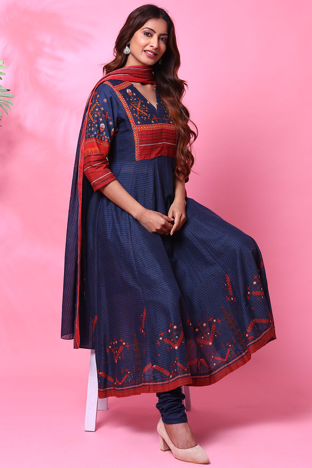 Biba blue anarkali discount suit