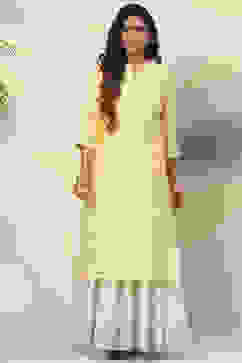 Yellow Straight Kurta image number 0