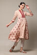 Marine Blue Cotton Blend A-Line Printed Kurta image number 3