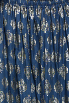 Marine Blue Cotton Skirt image number 1