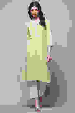 Sea Foam Cotton Straight Kurta image number 0