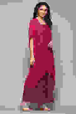 Berry Rayon Flax Straight Printed Jumpsuit image number 4