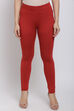 Red Viscose Lycra Leggings image number 0