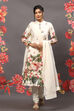 Rohit Bal Cream Cotton Blend Straight Kurta Suit Set