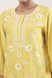 Yellow Viscose Blend Straight Suit Set image number 1