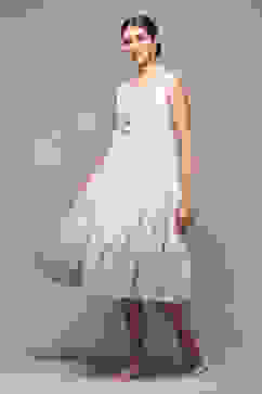 Lavender Cotton Tiered Dress image number 0