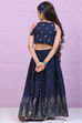 Blue Cotton Lehenga Set image number 4