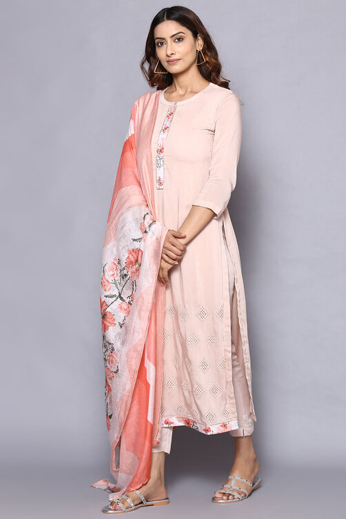 Fawn Muslin Easy Stitch Suit Set image number 4