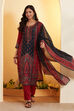 Maroon Cotton Silk Straight Suit Set