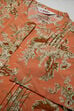 Peach Rayon A-line Printed Kurta Dress image number 1