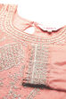 Light Pink Poly Cotton Straight Embroidered Kurta image number 1