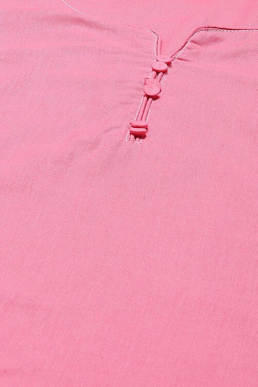 Blush Pink Straight Kurta Palazzo Suit Set image number 1