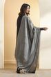 Grey Dupion Viscose Shimmer Dupatta image number 2