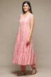 Dry Rose Cotton Blend Layered Kurta Pants Suit Set image number 1