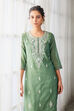 Sape Green Polyester Straight Kurta image number 4