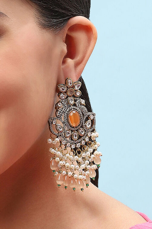 Peach Brass earrings image number 3
