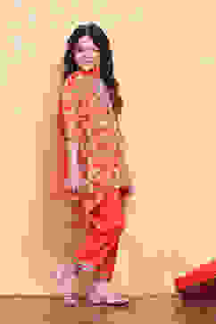 Coral Floral Asymmetric Suit Set image number 5