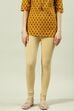 Beige Cotton Blend Solid Churidar image number 2