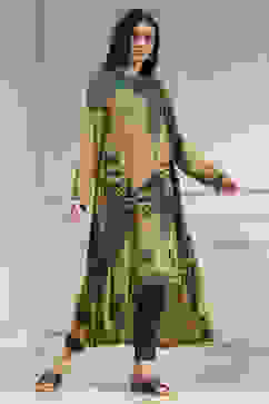 Multi-Colored Printed Asymmetric Kurta image number 4