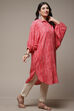 Red Rayon Straight Printed Kurta image number 4