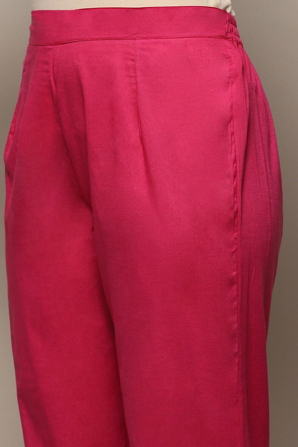 Orange Cotton Unstitched Suit set image number 3