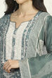 Purple Cotton Floral Printed Unstitched Suit Set image number 2