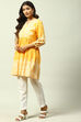 Yellow LIVA Flared Kurta image number 2