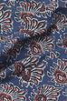 Navy Blue Cotton Floral Printed Fitted Crop Top image number 2