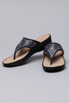 Blue Synthetic Suede Sandals image number 0