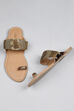 Bronze Sequin Embellished Sandals image number 2