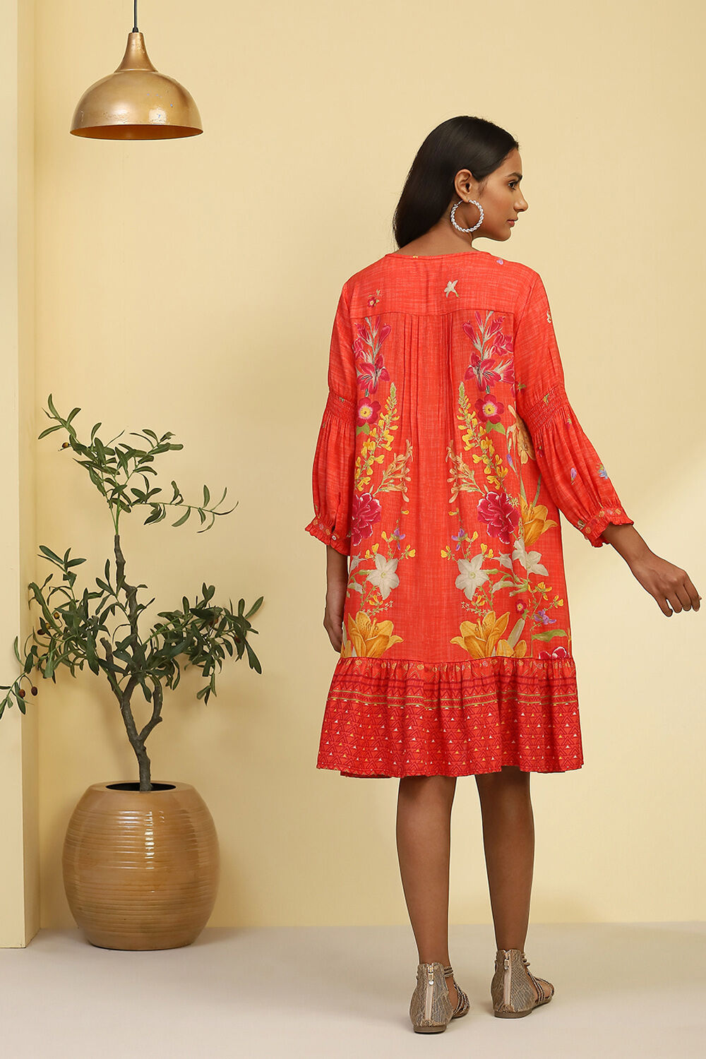 Biba orange dress top