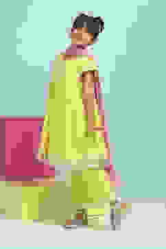 Green Cotton Embroidered Anarkali Suit Set image number 3