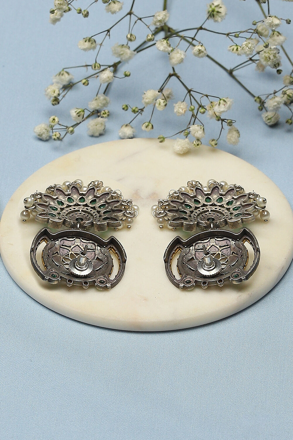 Green Gold Brass earrings image number 2