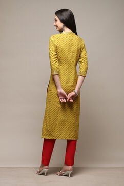 Yellow Cotton Handloom Unstitched Suit Set image number 5