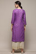 Navy Blue Rayon flax Straight Kurta Palazzo Suit Set image number 4